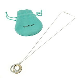 TIFFANY Co Silver Interlocking Circle Necklace